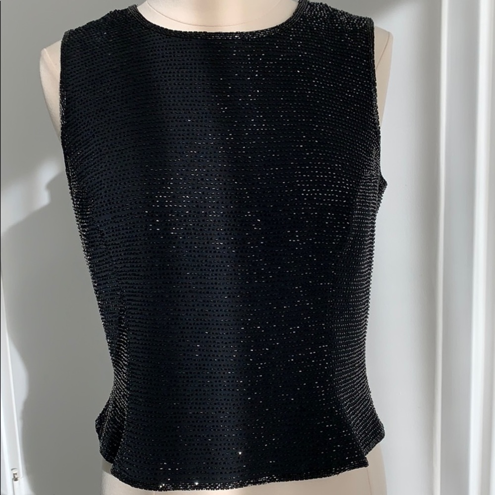 Black tie, Oleg Cassini top & jacket. vintage